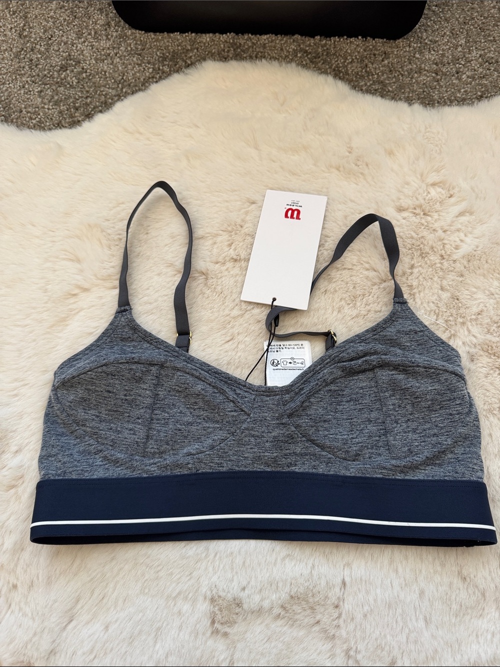 Wilson Grey & Navy Athletic Support Bralette
